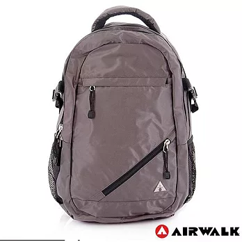 【AIRWALK】簡約時尚輕量聚纖後背包雅白灰