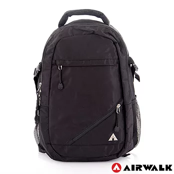 【AIRWALK】簡約時尚輕量聚纖後背包時尚黑
