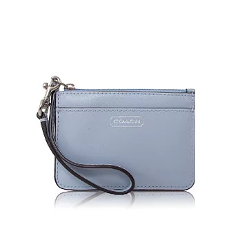 COACH 簡約造型鑰匙圈/零錢包_水藍色