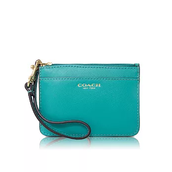 COACH 簡約造型鑰匙圈/零錢包_亮綠色