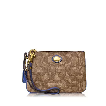 COACH 小款手拿包_卡其/藍瓷