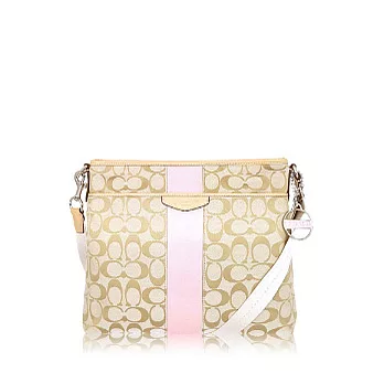 COACH 經典款復刻造型斜肩背包_卡其/殼粉