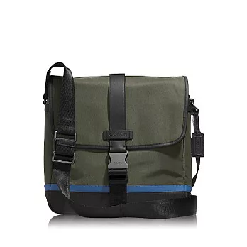 COACH Men’s Bags 尼龍材質多功能斜背書包_墨綠/黑色