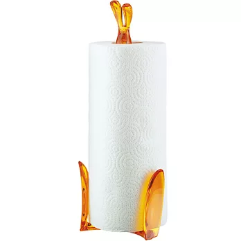 《KOZIOL》Rog小兔廚房衛生紙架(透橘)