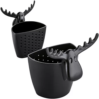 《KOZIOL》麋鹿掛式濾茶器(黑)