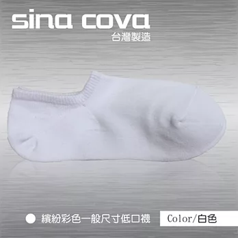 【sina cova】MIT棉質低口船襪12雙入-白色(一般尺寸)