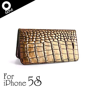 Gaze Gold Croco iPhone5/5S金漆鱷紋手工真皮保護套