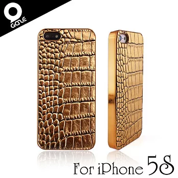 Gaze Gold Croco iPhone5/5S金漆鱷紋手工真皮背蓋保護殼