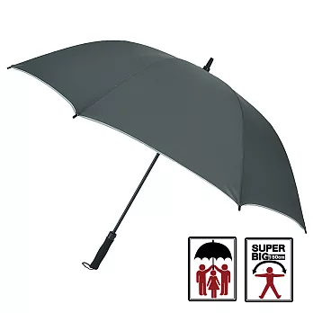 【2mm】巨無霸大傘面_高爾夫背帶防風直傘(灰色)