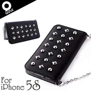 Gaze Glitter OX iPhone5/5S手工鉚釘真皮保護套