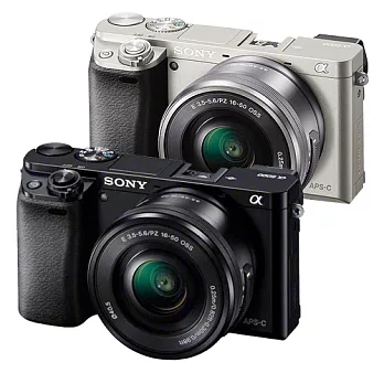 SONY A6000 附16-50mm 變焦單鏡組(中文平輸) - 加送SD16G+副廠鋰電池+防潑水相機包+相機清潔組+硬式保護貼黑色