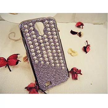 [BONE。BONE ]三星Samsung S4手機背蓋殼。流星雨珍珠-紫色#042