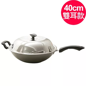 清水 奈米鈦瓷釉不沾炒鍋40CM