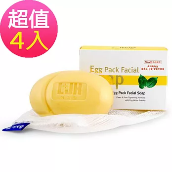 《LJH麗緻韓》韓國熱銷零毛孔魔法泡泡雞蛋面膜皂100g*4入