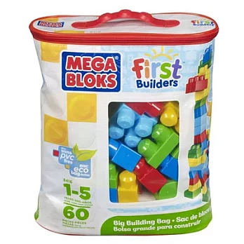 【MEGA BLOKS】Maxi60片積木袋 (紅)