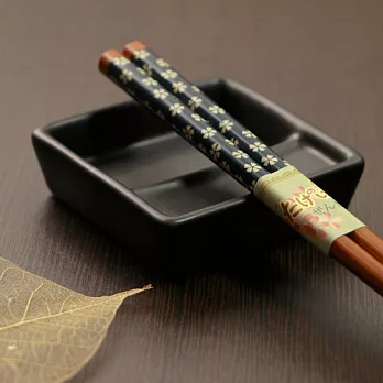 JoyLife 彩繪碳化竹筷10雙組-藍色