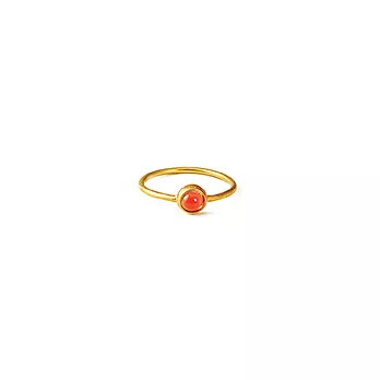 Dogeared 戒指 HAPPY GEMS RING 鑲14K金戒指 Carnelian 紅玉