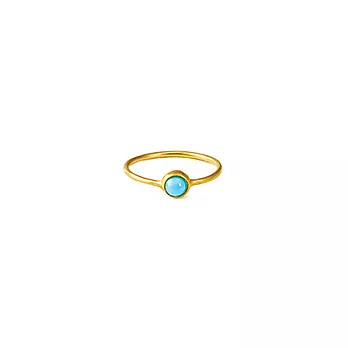 Dogeared 戒指 HAPPY GEMS RING 鑲14K金戒指 Turquoise 土耳其藍石