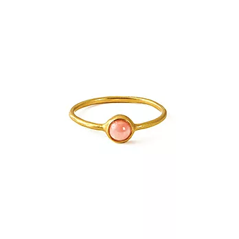 Dogeared 戒指 HAPPY GEMS RING 鑲14K金戒指 Pink Coral 粉珊瑚