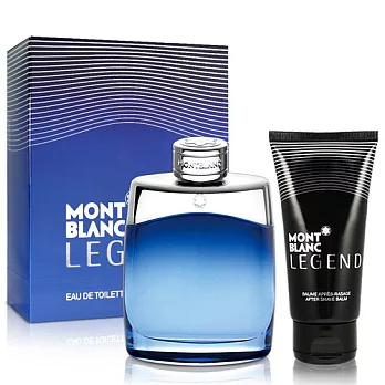 MONT BLANC萬寶龍 傳奇藍調經典男性淡香水限量版(100ml)-送鬍後乳(50ml)&針管