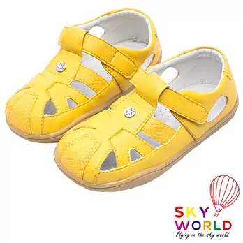Sky World快樂郊遊手工寶寶鞋-時尚黃21時尚黃