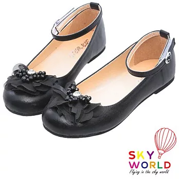 Sky World夢之童話婚禮手工娃娃鞋-高雅黑18.5高雅黑