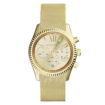 Michael Kors 優雅風情三眼計時腕錶-金