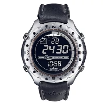 【SUUNTO】X-LANDER Black 拓荒者旅行錶.露營錶.登山錶(皮表帶 SUSS012197310)