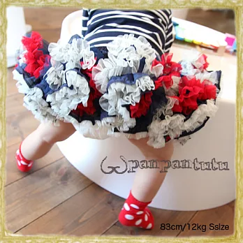 Panpantutu 雙面芭蕾舞裙-法國藍M