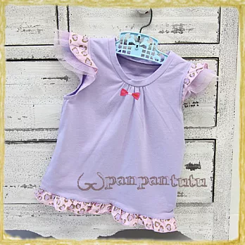 Panpantutu 小精靈短紗袖上衣-紫M-90