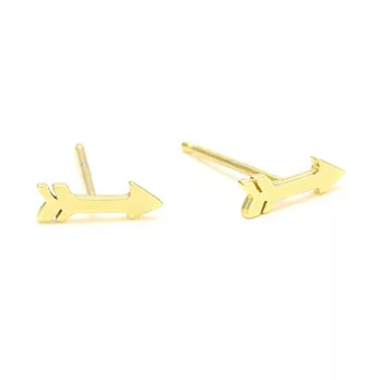 Dogeared 前進箭頭 Arrow 金色耳環 附原廠盒