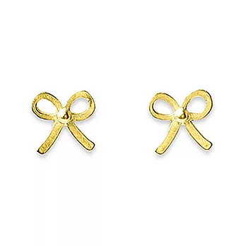 Dogeared 優雅蝴蝶結 Bow 金色耳環 附原廠盒