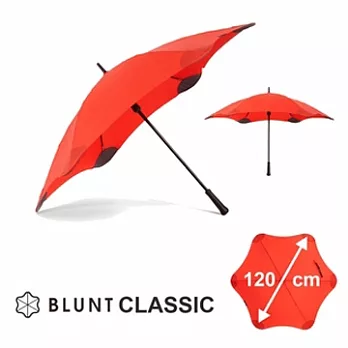 【紐西蘭BLUNT 保蘭特】抗強風 防反傘 抗UV 直傘 大號 CLASSIC動感紅