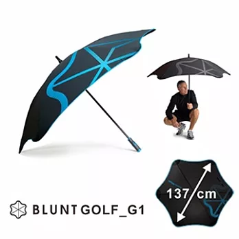 【紐西蘭BLUNT 保蘭特】抗強風 防反傘 抗UV 高爾夫球傘 中號 Golf _G1風格藍
