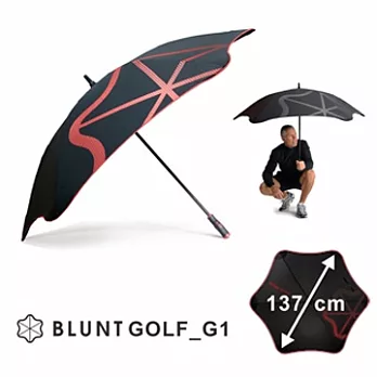 【紐西蘭BLUNT 保蘭特】抗強風 防反傘 抗UV 高爾夫球傘 中號 Golf _G1動感紅