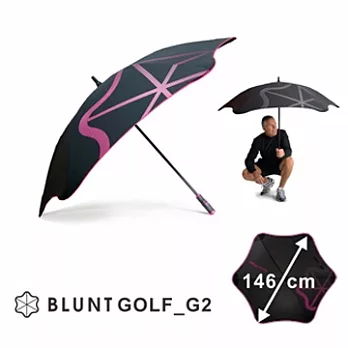 【紐西蘭BLUNT 保蘭特】抗強風 防反傘 抗UV 高爾夫球傘 大號 Golf _G2 艷桃紅