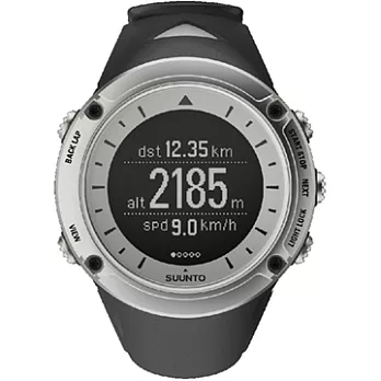 【SUUNTO】Ambit Silver GPS戶外運動錶.自助旅行錶.跑步自行車心率.含高度計.指北針.氣壓計-限量款 (銀/黑 SUSS018372000)