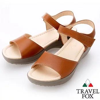 Travel Fox 1.3/4＂舒適低跟涼鞋914313-08-35棕色