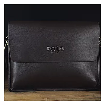 POLO FANKE 真皮品牌經典男包系列橫式 (咖啡色)