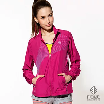 【NOYA】印刷配色輕薄防曬外套(#12520129-79)S紫桃紅