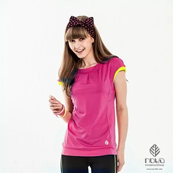 【NOYA】中長版修身女圓領衫(#22A20532-89)S亮桃紅