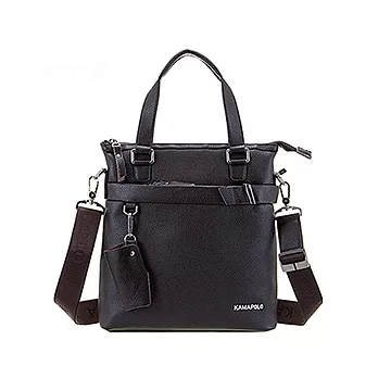 KAMAPOLO 直式提把金屬環側背包-中 (咖啡色 )