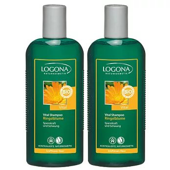 【即期品】LOGONA 金盞花活力洗髮精 脆弱髮質適用 250ml 2入組
