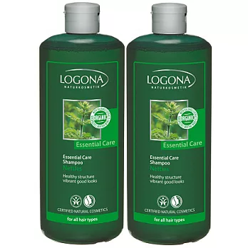 【即期品】LOGONA 蕁麻葉溫和保養洗髮精 中性髮質適用 500ml 2入組
