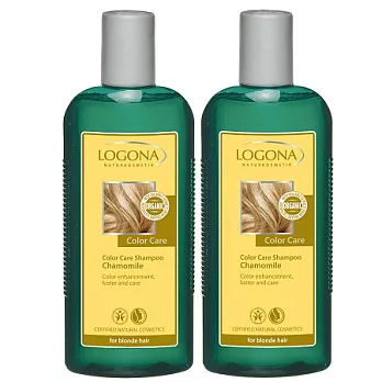 【即期品】LOGONA 甘菊閃耀護色洗髮精 染後金色頭髮護色 250ml 2入組