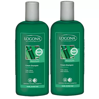 【即期品】LOGONA 綠竹強化修護洗髮乳 毛躁及脆弱易斷髮質適用 250ml 2入組