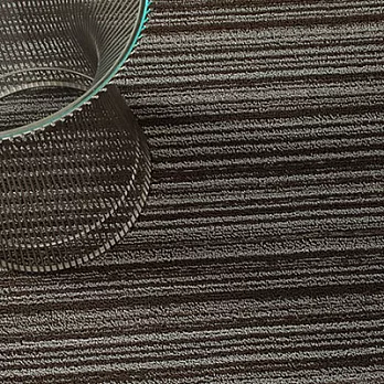 chilewich Purl Stripe Shag 門墊-咖啡斑馬