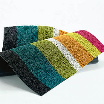 chilewich Bold Stripe Shag 門墊-彩色