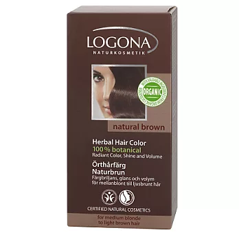 【即期品】LOGONA 經典植萃增色粉 溫醇咖啡色 100g