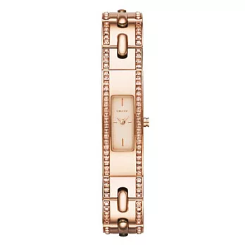 DKNY 晶鑽別緻典雅風格時尚腕錶-玫瑰金